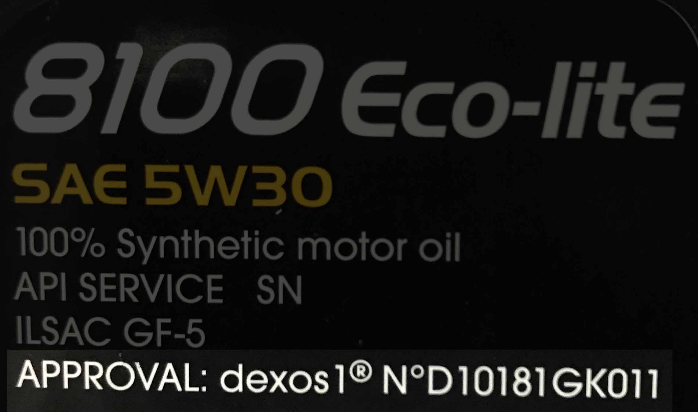GM dexos1 - Motul 8100 eco-lite 5w30